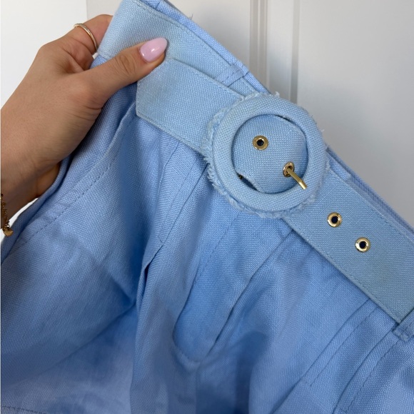 Zimmermann Light Blue High Waist Women's Shorts - Picture 5 of 5